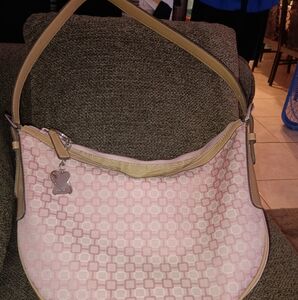 Nine West Pink and Tan Hobo Bag with Classic Design